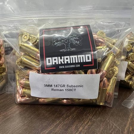 9mm 147gr Subsonic Reman Brass