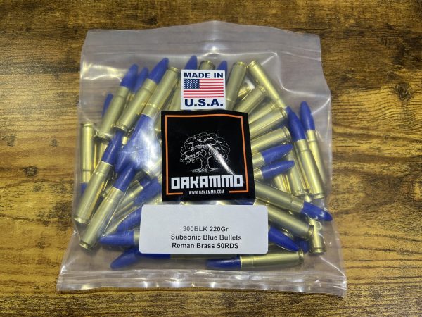 300Blk 220Gr Subsonic Reman Blue Bullets 50/100/200Rds Made In America! READY TO SHIP!! NO WAITING!! - Image 2