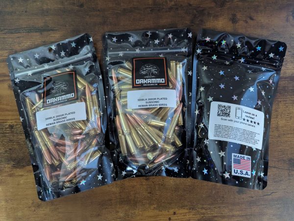 300blk 200gr Plated Subsonic Reman Brass 60Rds/120Rds/180Rds Made In America! READY TO SHIP!! NO WAITING!! - Image 2