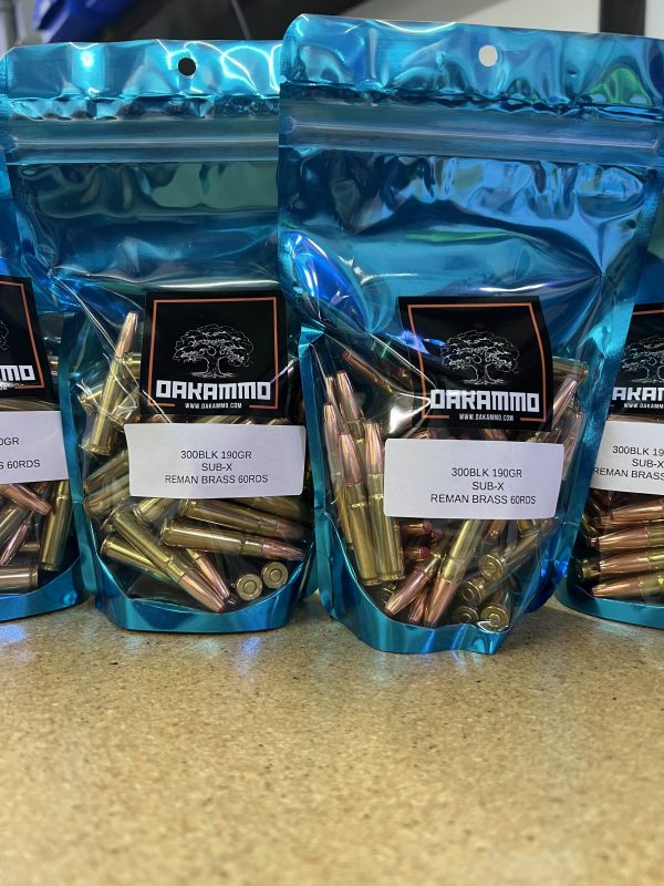 300blk 190gr Sub-X Subsonic Reman Brass 60Rds/200Ammocan - Image 6
