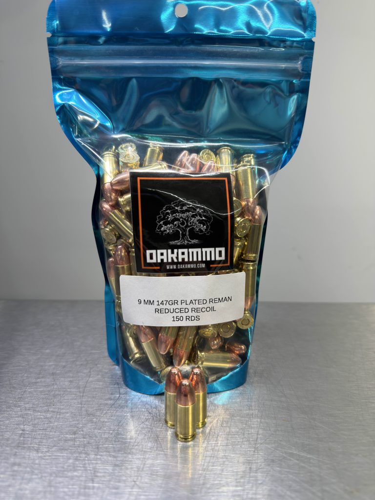 9mm 147gr Reduced Recoil Plated Reman Brass 150Rds/400Ammocan/500Rds Made In America! READY TO SHIP!! NO WAITING!! Ammo - 150 150 Ammo
